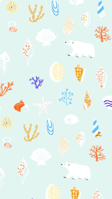 「サンゴ シンプルな背景」のTwitter画像/イラスト(新着)｜4ページ目