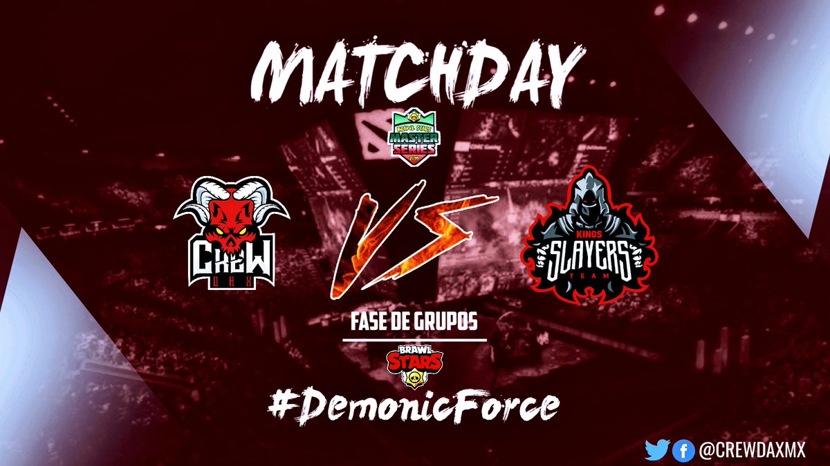 #BrawlStars | ¡Matchday!
Hoy debutamos en la liga <a href="/BSMasterSeries/">Brawl Master Series</a>  contra un rival de cuidado, mucha suerte a nuestra escuadra demoniaca!

🏆 | <a href="/BSMasterSeries/">Brawl Master Series</a> 
🆚 | <a href="/MxSlayers/">Kings Slayers</a> 
🕰 | 20:00 hrs MX

#DemonicForce #TodosSomosCrew #BrawlStars