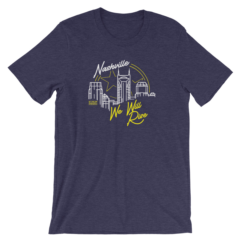 RLCraftDryGoods's tweet photo. At the beginning of March #Nashville was struck by devastating tornadoes. 
We have have released a shirt with the proceeds going to support efforts to help rebuild.
Please go check it out and help lend a hand in our wrecked city
https://t.co/xtFN9DfDw7 https://t.co/4WUThFrYuR