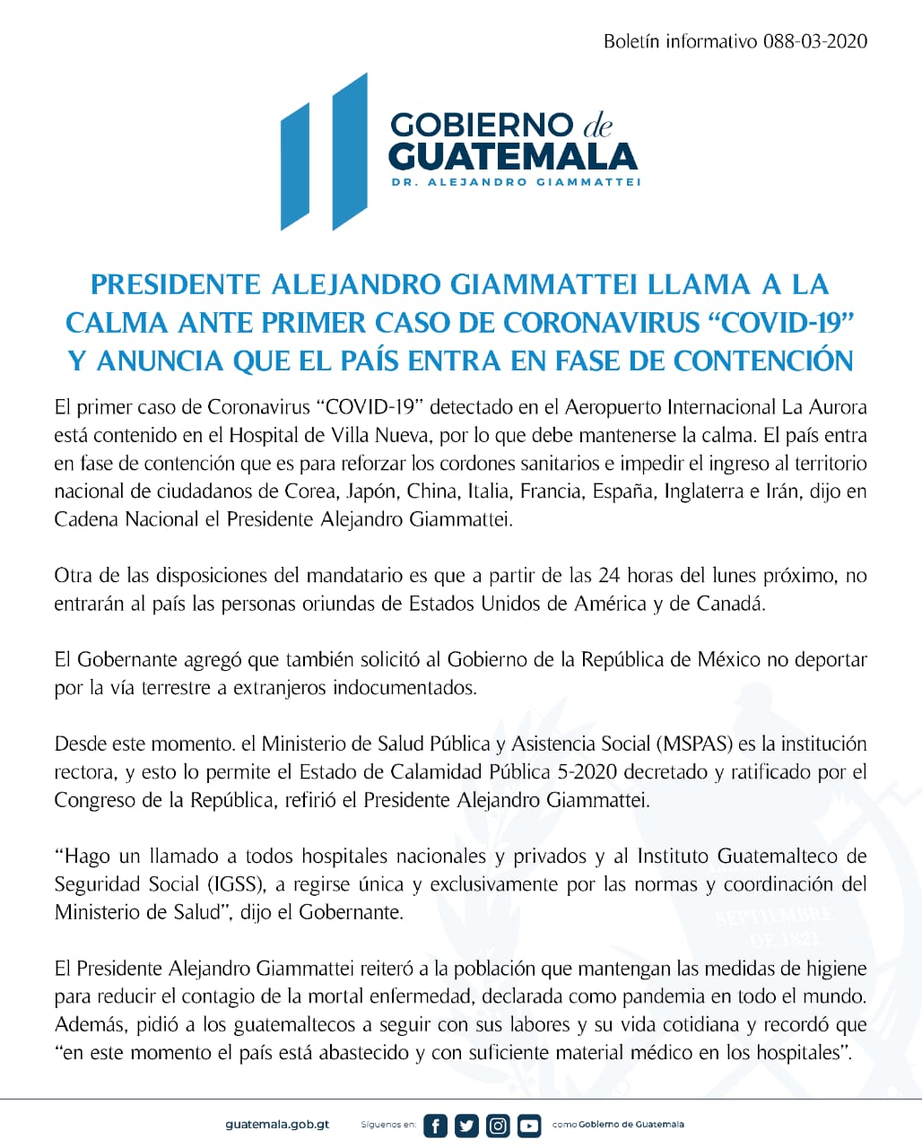 Jeff Abbott On Twitter The Official Statement From The Office Of The President Clarifies That They Are Requesting That Mexico Cease Deporting Guatemalan Migrants Via Land Mexico Has Far Less Official Cases