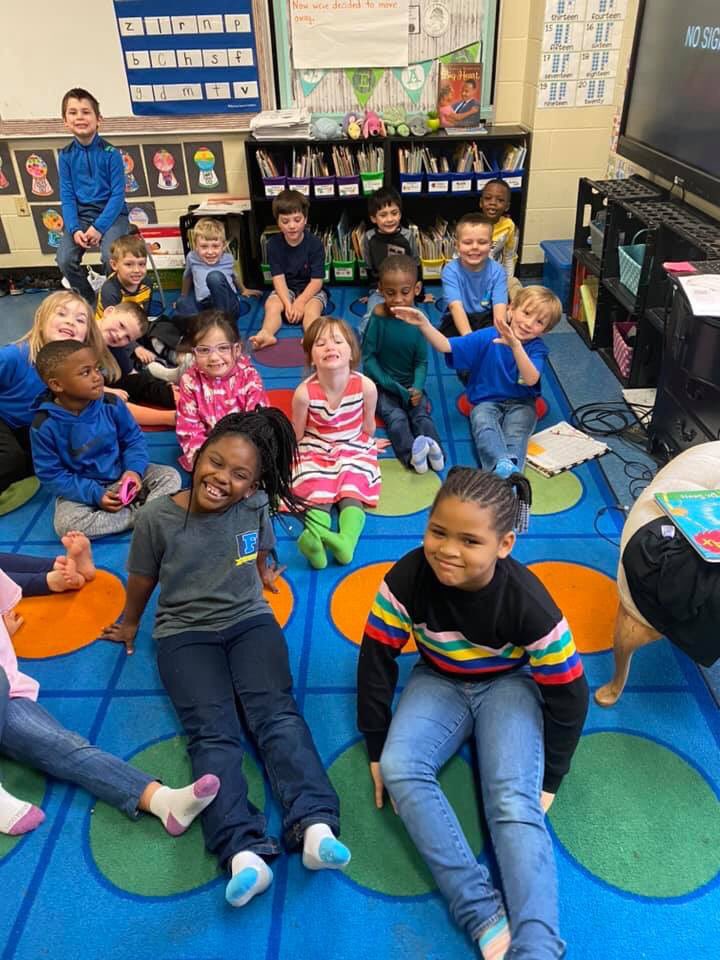 OESrockSTARS's tweet photo. Mrs. Boone’s kinderSTARS deemed today as “The Lorax Day!” 

Mrs. Boone read the Lorax, and then  students wrote about how they would help the Earth. Finally, students made Lorax headbands/masks and recited “I speak for the trees.” Y’all rock! #ToOESandBeyond @suptking https://t.co/ekRSnr72Os