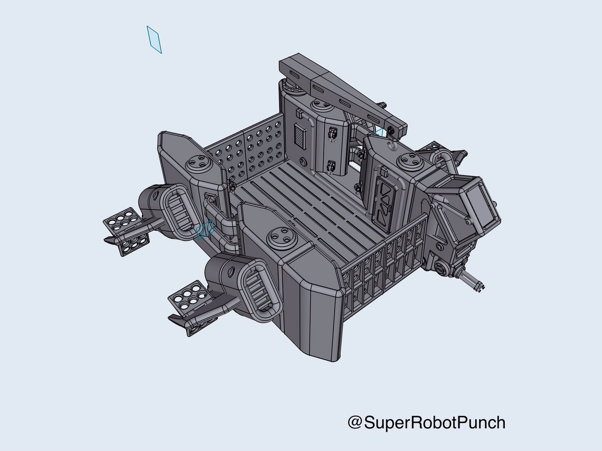 SuperRobotPunch's tweet photo. More refinement of the VTOL Transport. Like a flying landing craft. #RailCannon #Transport https://t.co/MyIlphGvnn