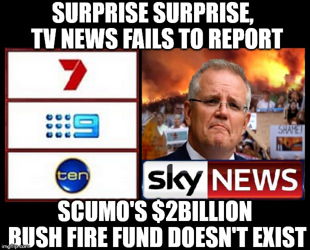 tttezzz's tweet photo. Yet another day goes by &amp; our #CorruptMedia totally ignores #BushFireVictims #AussieBattlers who #LostEverything &amp; are still living in tents! I ask what's the use of retaining your jobs once your reputations are #ShotToShit, We'll #NeverForget you #SellingUsOut! https://t.co/THCukXTJwL