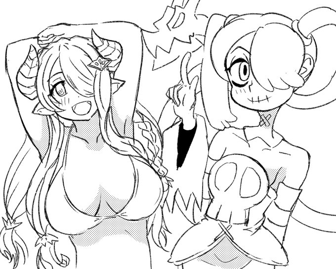 #グラブル#Skullgirls落描き 