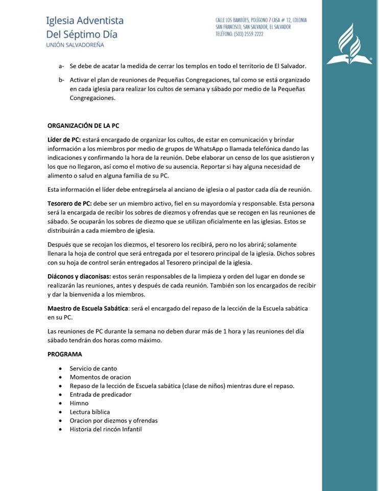 Iglesia Adventista del 7° día El Salvador on Twitter: Iglesia Adventista del 7° día El Salvador on Twitter: