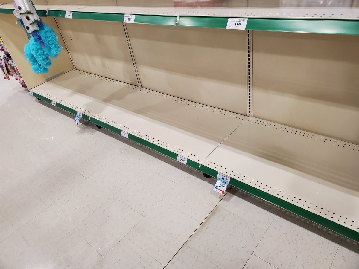 patrick_rogers's tweet photo. Interesting visiting the grocery store tonight...  Even before hurricanes it isn't this bad. People do know the stores will be open tomorrow right? Might be time to put some item limits in place just to counter the horde mentality. https://t.co/LIP5oKSP76