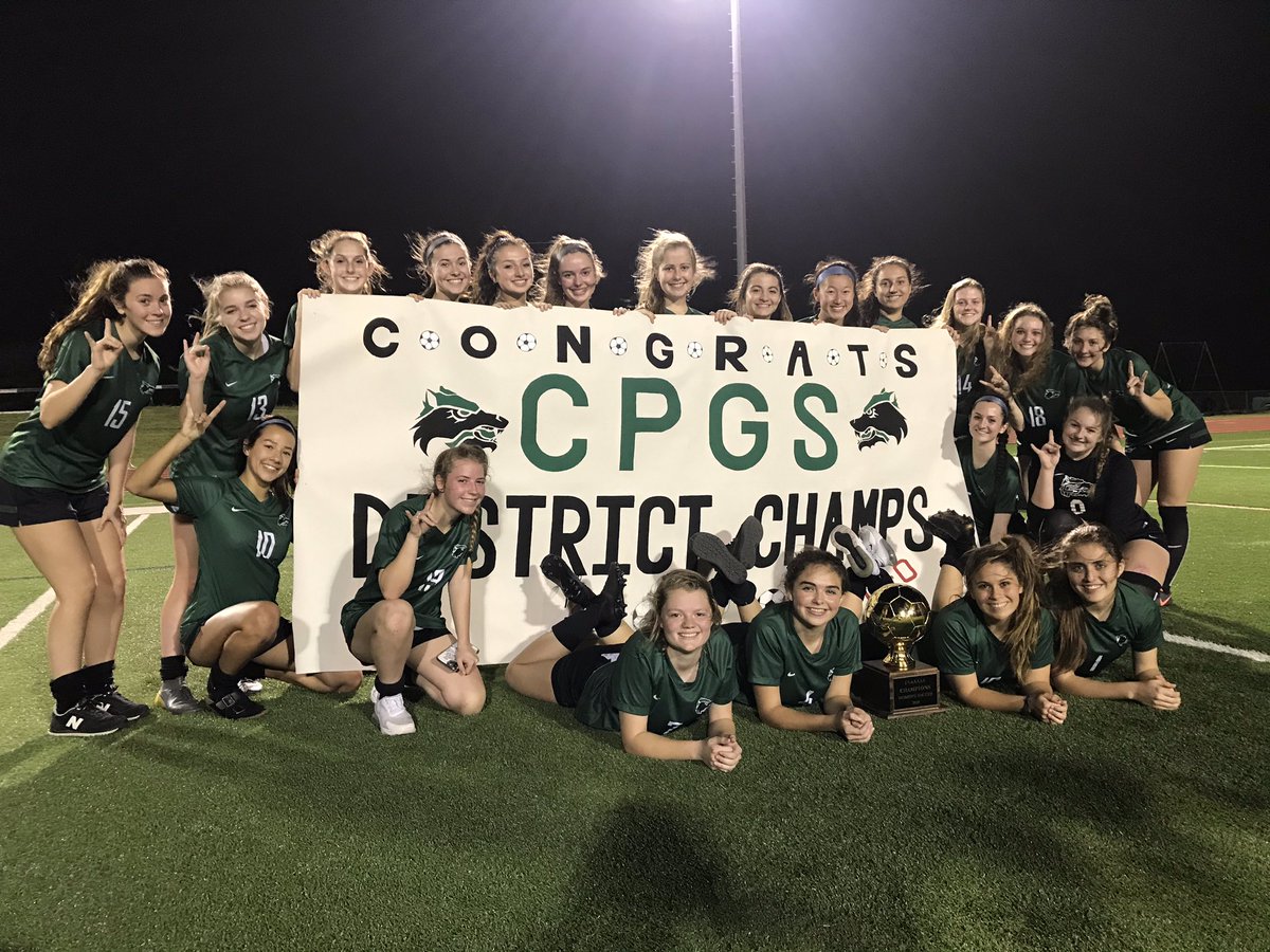 A big win and a district championship celebration! Dedication and hard work pay off. CPHS is so proud of you.