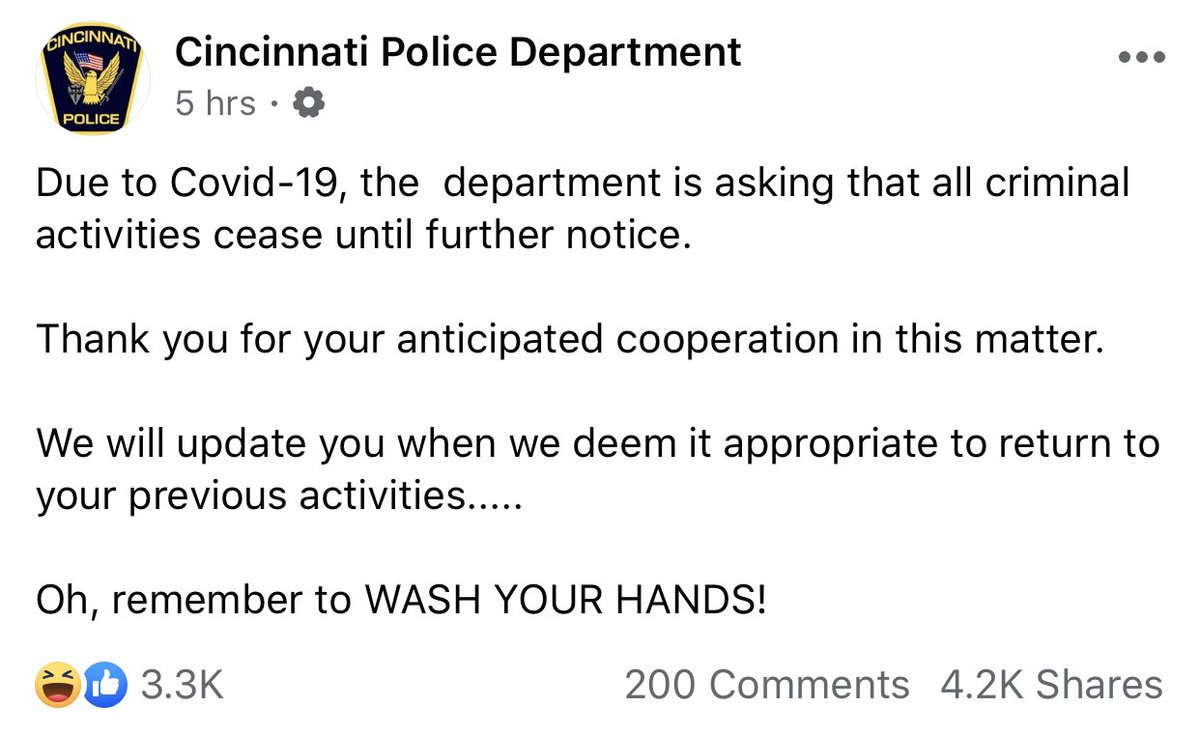 good_gensler_'s tweet photo. Lmao @CincyPD got jokes 🤣 https://t.co/yD3dztyu48