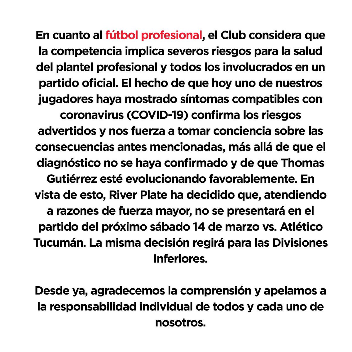 CARPSolidario's tweet photo. CONCIENCIA
@RiverPlate https://t.co/0IjqCXJxuL