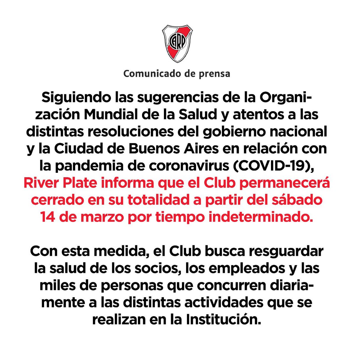 CARPSolidario's tweet photo. CONCIENCIA
@RiverPlate https://t.co/0IjqCXJxuL