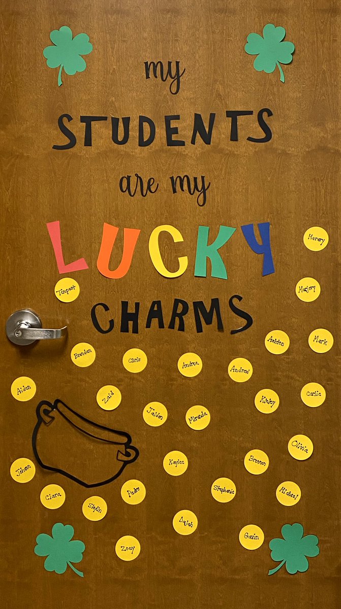 CutiePieClassRm's tweet photo. “My Students are my LUCKY Charms” bulletin board/ door kit. Check it out on Etsy: https://t.co/FkB6ail583  #cutiepieclassroom #luckycharms #bulletinboards #StPatricksDay2020 #elementaryschool https://t.co/EtLc6amv3B