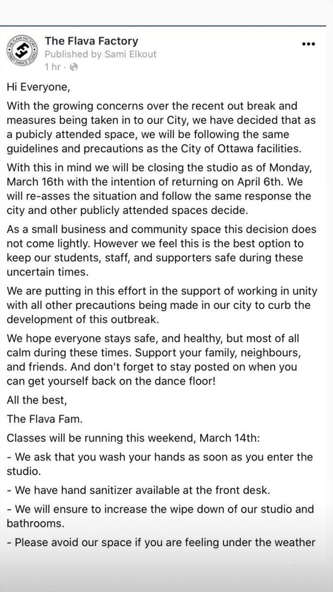 With the growing concerns over the recent outbreak, we have decided to close the studio as of March 16th until April 5th. Please check out our social medias this upcoming week for further updates. Thank you for your understanding :) pic.x.com/CL5rvn5Ozf