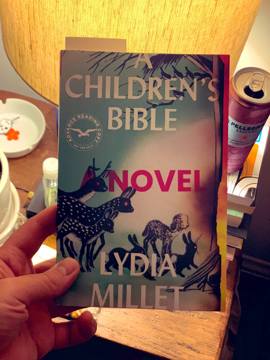 lucky number 13 on friday the 13thsuper excited to get an arc of the new  @lydia_millet , A Children’s Bible(and even luckier to have shared an editor with her, the great  @tomstonemayer)