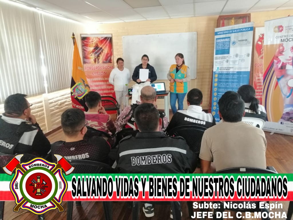 #BomberosMocha El dia de hoy viernes 13 de marzo del 2020, personal del Cuerpo de Bomberos del Cantón Mocha recibió una capacitación por parte del Ministerio de salud, brindando conocimientos de prevencion  del virus COVID-19, para capacitar a la ciudadania de nuestro Cantón.