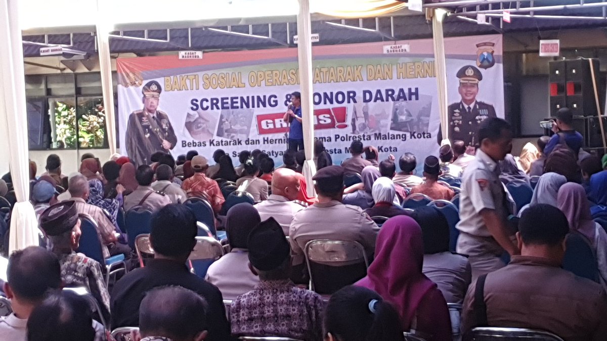 Bebas katarak dan Hernia bersama #PolrestaMalangKota