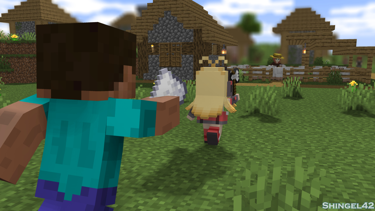 Shingel_42's tweet photo. Little Maid Maki Bloodsucker #弦巻マキ #Minecraft #MineImator #LittleMaids #Mine-Imator #Village #Sheep https://t.co/XV4uofraTv https://t.co/bfp2OdCkNt