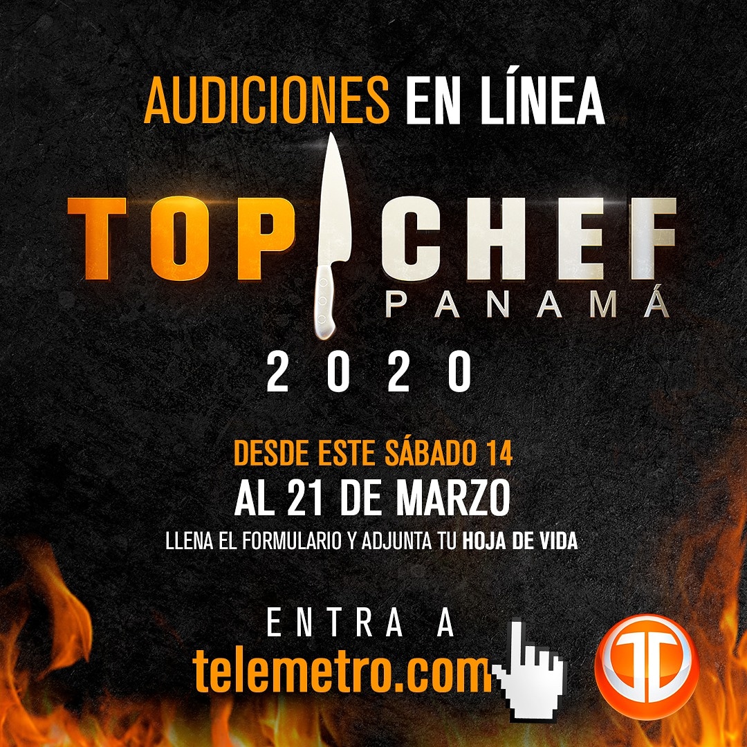 TopChefPa's tweet image. Por salud sanitaria se cancelan las audiciones presenciales previstas para MAÑANA sábado, en su lugar la estaremos realizando ON LINE, envíanos tu información a nuestra pagina telemetro.com para participar de #TopChePA 2020
