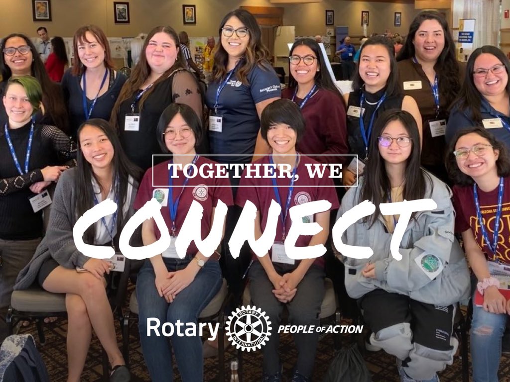 ASURotaract's tweet photo. Happy World Rotaract Day everyone! We are so happy that Rotaract was founded 52 years ago today. Slide through these photos to see how we are #peopleofaction! We’ll continue to celebrate World Rotaract Day throughout the next week with spotlights on a few of our amazing members! https://t.co/PbmRTf9C3x