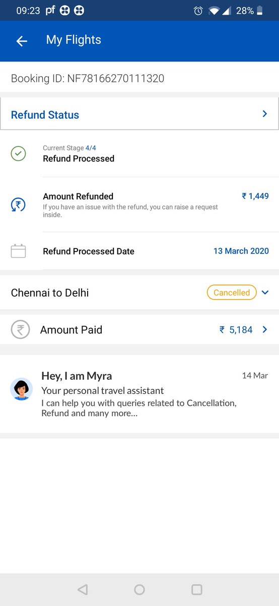 BabuMone's tweet photo. @makemytrip make merry with cancellation charges.. sad that you guys have not recognised the pandemic and still have crazy cancellation charges https://t.co/q0Sd1cliXN