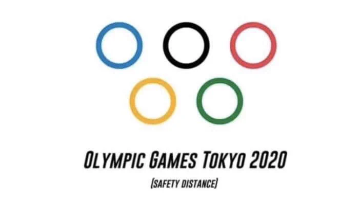 オリンピックのマークですら感染を避けるために距離をとるｗｗｗ