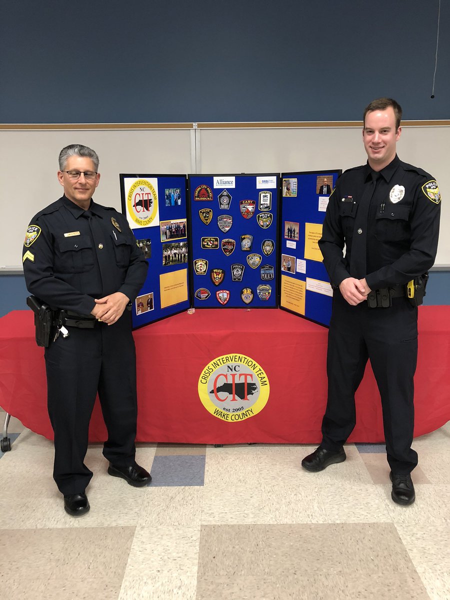 ChiefLetteney's tweet photo. Congratulations to @ApexPolice Cpl. Michaels and Off. Spitzer on your completion of the @waketechcc @NAMICommunicate #CrisisInterventionTeam #CIT training program. We are close to our goal of 💯% of officers being certified! @TheIACP #OneMindCampaign https://t.co/KtrTtIkJHs