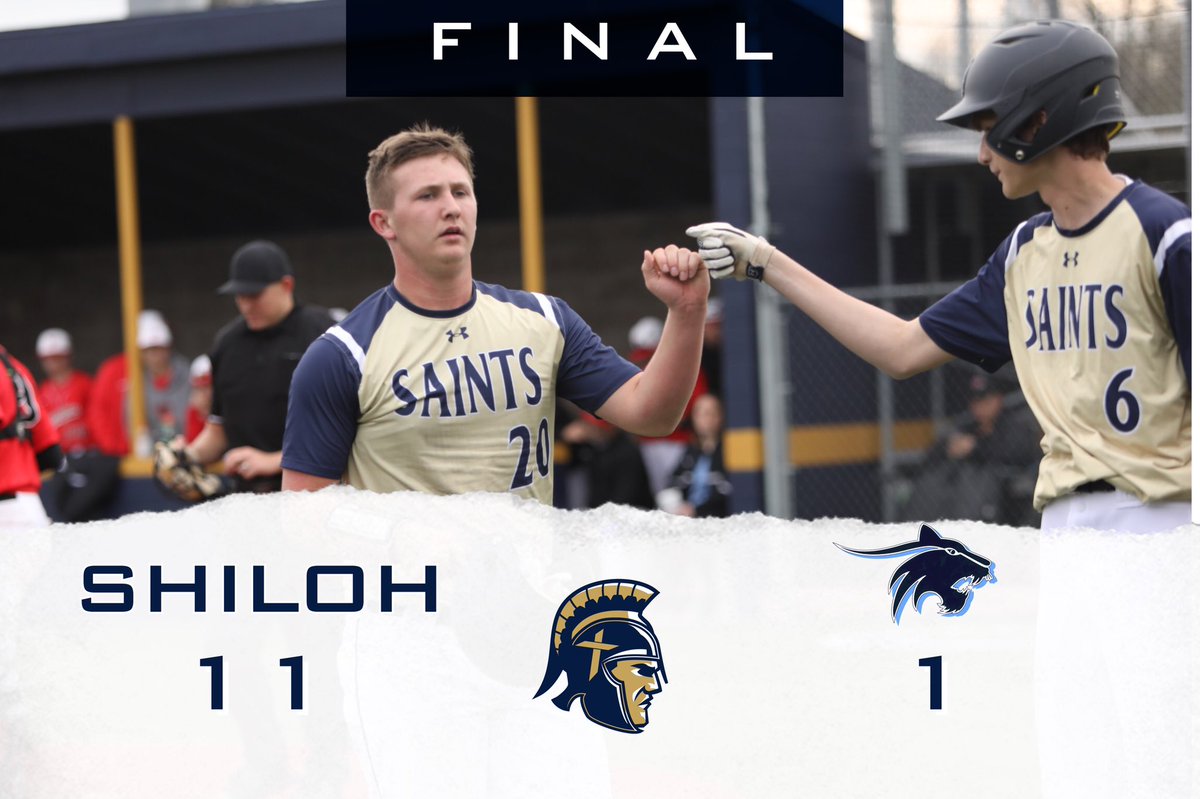 ShilohSaintsBSB's tweet photo. Shiloh beats Har-ber 11-1. Great pitching performance  by @walkertwilliams. 6 inning complete game, 1 hit, 14 k. Saints now wait to see if the season will resume in April. We’ll keep you posted. @the1nss @coachkbo21 https://t.co/QzgnnNMtuU