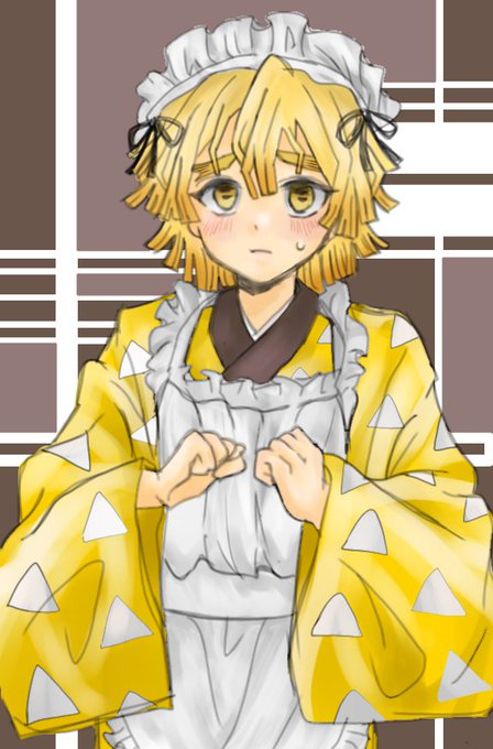 れもん🌸低浮上さんがTwitterに投稿した我妻善逸(鬼滅の刃)のイラスト。