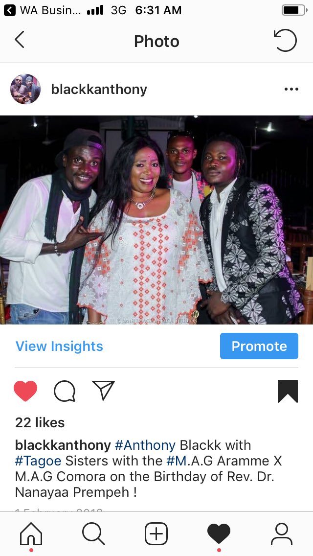 AnthonyCassel28's tweet photo. #Anthony Blackk with #Tagoe Sisters at the birthday 🎂 of #Rev. Dr. Nanayaa Owusu Prempeh’s birthday party with #Aramme and #Comora #Kaabum 🔥🔥🔥🇬🇭 my coming musicians 🔥🇬🇭 https://t.co/Y9nqySfWX9