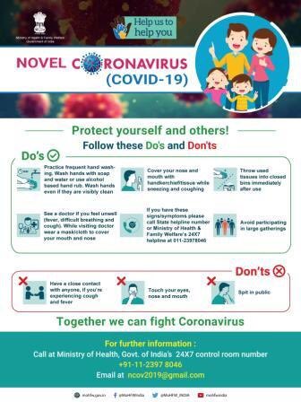 ugc_india's tweet photo. DO’s and DON'Ts to combat #COVIDー19 https://t.co/aJfeJr7PzU