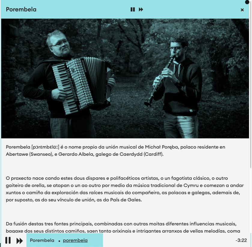 Os <a href="/porembela/">porembela</a> inscribímonos nos Premios Martín Códax da Música <a href="/prmartincodax/">Premios Martín Códax da Música</a> !!! 😃😃😃 Desexádenos sorte 🤞 e... botádelle unha ollada e unha orella á nosa candidatura!!! 🤘 Aleghría!!! 🍾

premiosmartincodaxdamusica.gal/proxectos?open…

#nontodovaiasercoronavirus #PremiosDaMúsica20