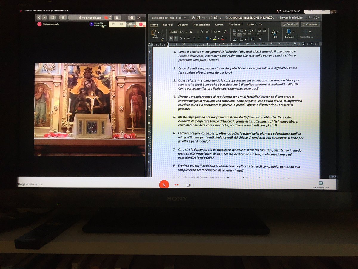 OMiglioranzi's tweet photo. La telecamera sul #tabernacolo e alcune domande di #esamedicoscienza
#preghiera
#iorestoacasa 
#andratuttobene https://t.co/TNUEJpPb82
