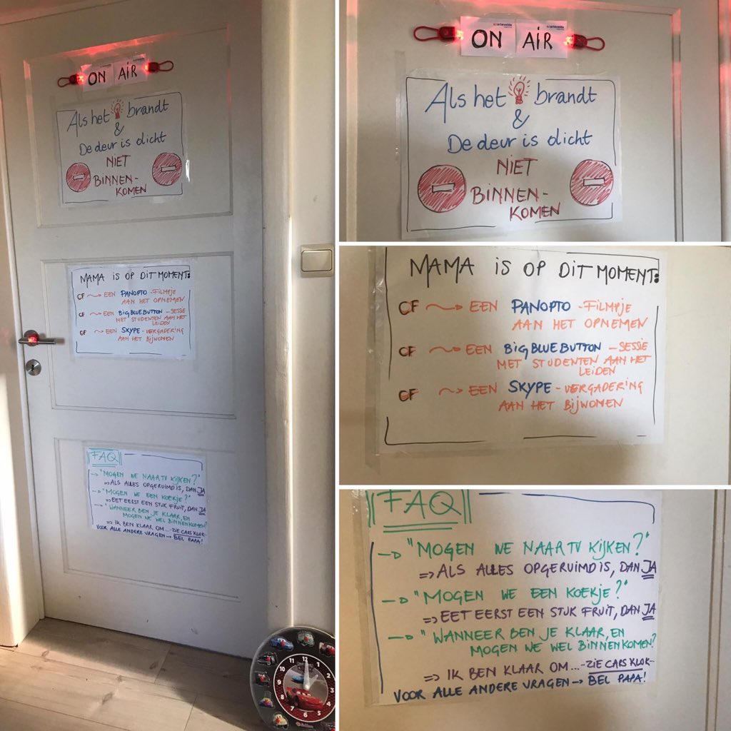 Lesgeven vanop afstand met kinderen in huis. Misschien kan deze creatieve oplossing van een collega anderen inspireren. Wat een topper! <a href="/ArteveldehsGent/">Arteveldehogeschool</a>