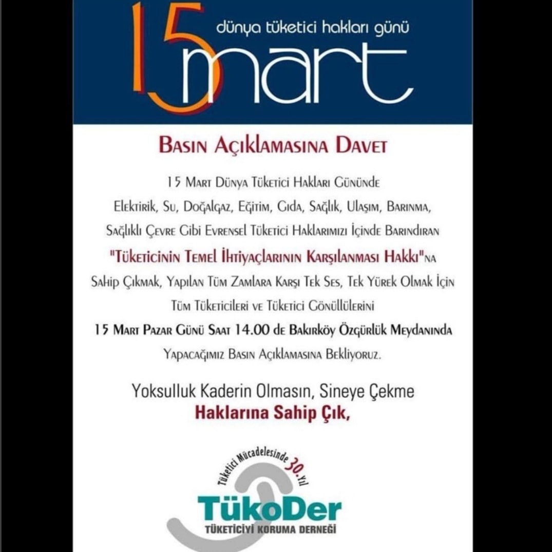onurcingil's tweet image. Hepimiz 83 Milyon Tüketiciyiz..
Herkesi sorunlarımızı haykırmaya davet ediyoruz,. @TukoderM
#tükoder #tüketici #15mart