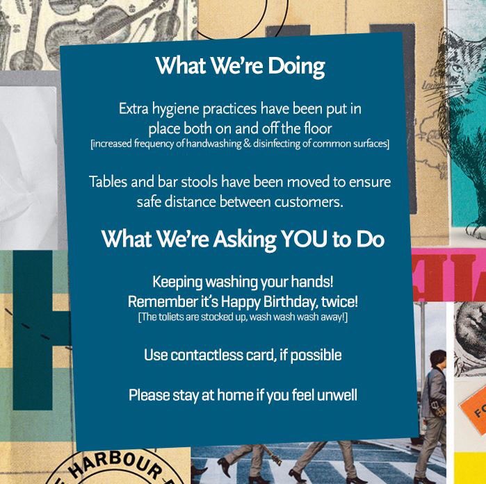 Teamwork is the key here, folks!

We are open, with all the advised systems and protocols put in place. Stay calm, stay safe, wash those hands!