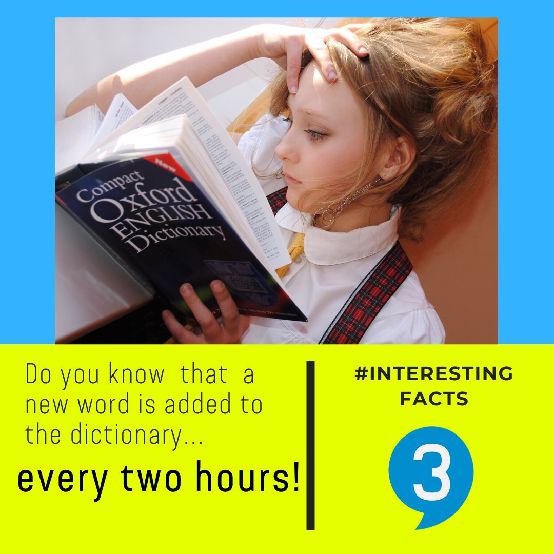 Studio3Alicante's tweet photo. ¿Sabías que una palabra nueva es añadida al diccionario inglés CADA DOS HORAS? #dictionary #english #alicante #learnenglish #newwords #interestingfacts https://t.co/2vDWWxSqpA