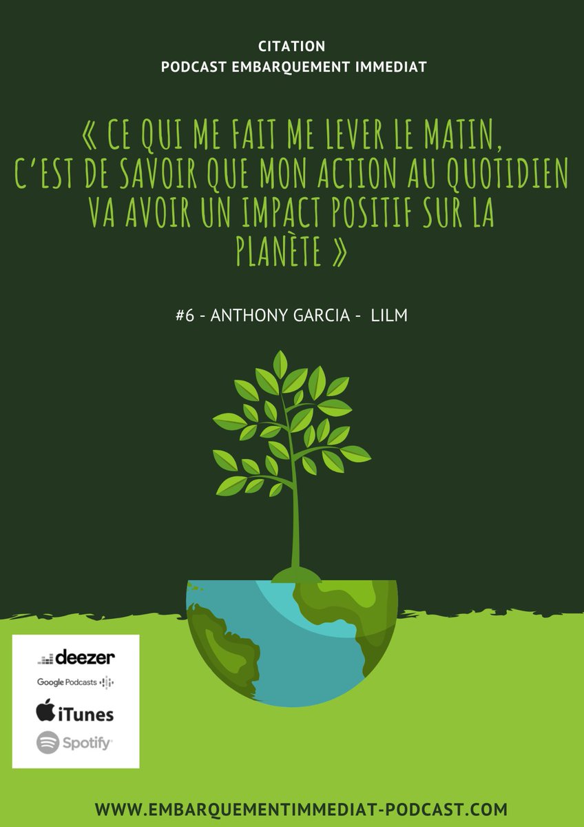 #6 - Genève - Suisse - Anthony Garcia CEO LILM 
La marketplace du meuble sur mesure.
En écoute sur notre site et toutes les plateformes d'écoute:
lnkd.in/extD-Ph
lnkd.in/eZ-dGtB

#plasticfree #podcast #planete #ecoresponsable #impactpositif #meuble #lilm #passion
