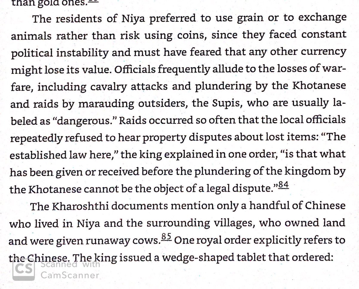 Toharians of Kroraina constantly fought the Hotanese (closely related to Scythians) based out of southwest part of the Taklamakan Desert.