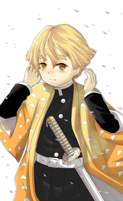 咲倉りみ🍼さんがTwitterに投稿した我妻善逸(鬼滅の刃)のイラスト。