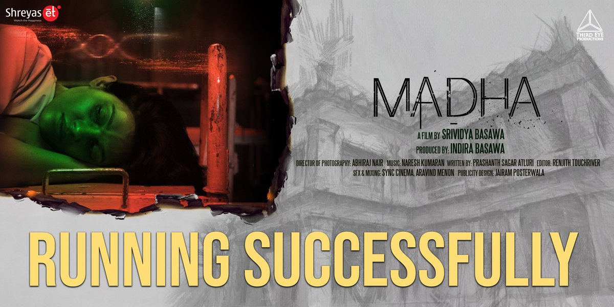 shreyaset's tweet photo. #Madha running successfully in theaters and some more screens added in AP &amp; TS.
For more updates download @shreyaset here: https://t.co/LapP9ZixOM
@srividyabasawa #Madha #MadhaMovieReview https://t.co/EdCbFi4r7F