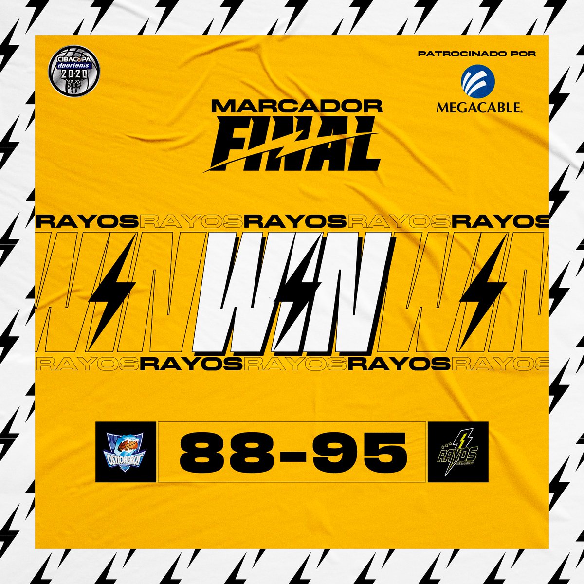vamosrayos's tweet photo. El primero ganado en casa ⚡️ sonó fuerte la H 😎
Nos vemos en la Arena Sonora la siguiente serie en casa VS @venadosbasket ⚡️
• WIN presentado por @Megacable •
#LaHQueSuena #VamosRayos #QueTruene 🏀⚡️ @CIBACOPAMEXICO https://t.co/UNlukIOasi