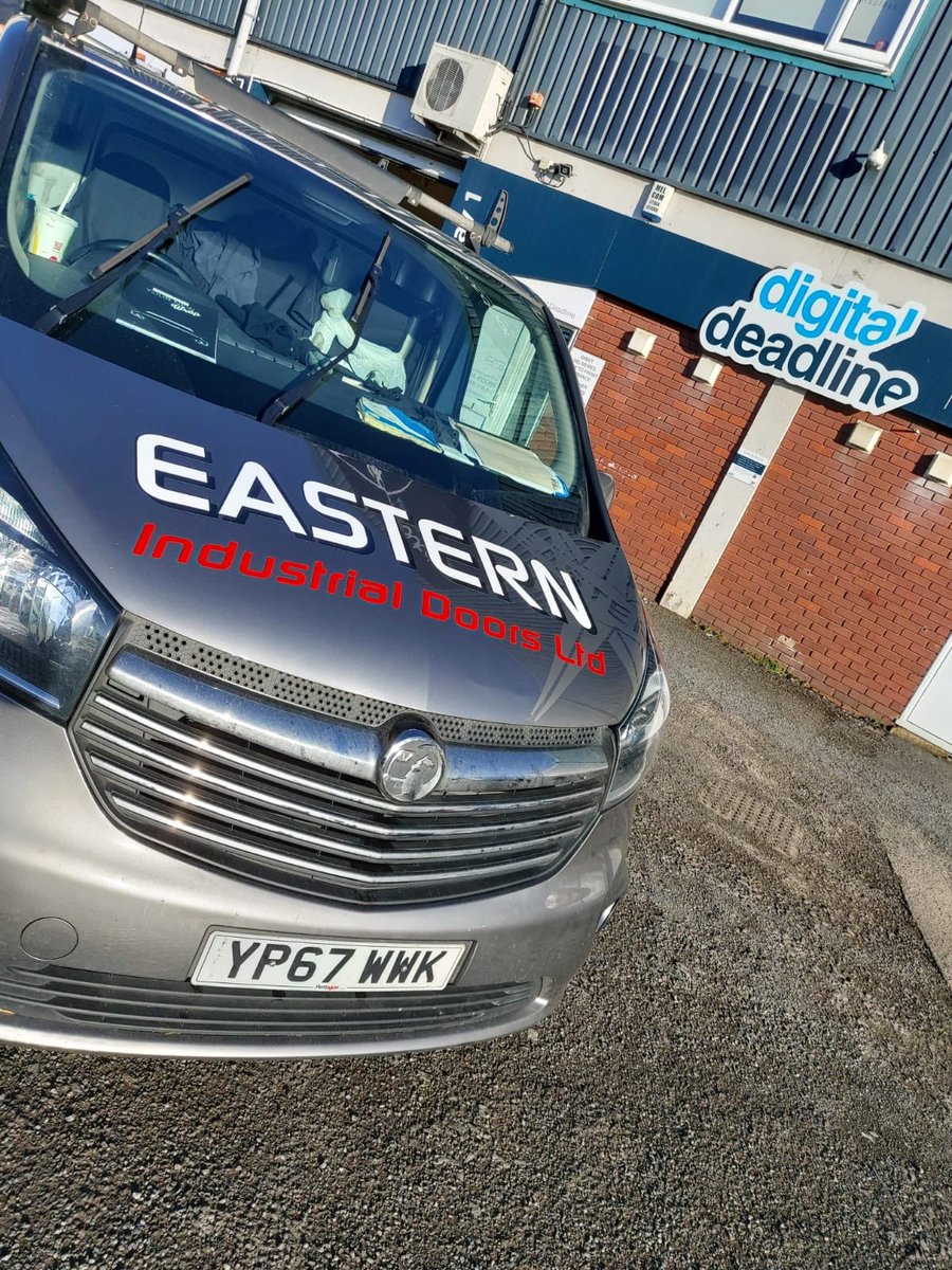 DigitalDeadline's tweet photo. A fantastic set of cut graphics giving maximum #advertising exposure on Eastern industrial doors Ltd  #vauxhall van. #IWrappedThis in  3M  wrap films. Get in touch to find out how #wevegotitcovered for you 01664 410088 https://t.co/t3yGNO1nre https://t.co/nNMB6Zyo8k