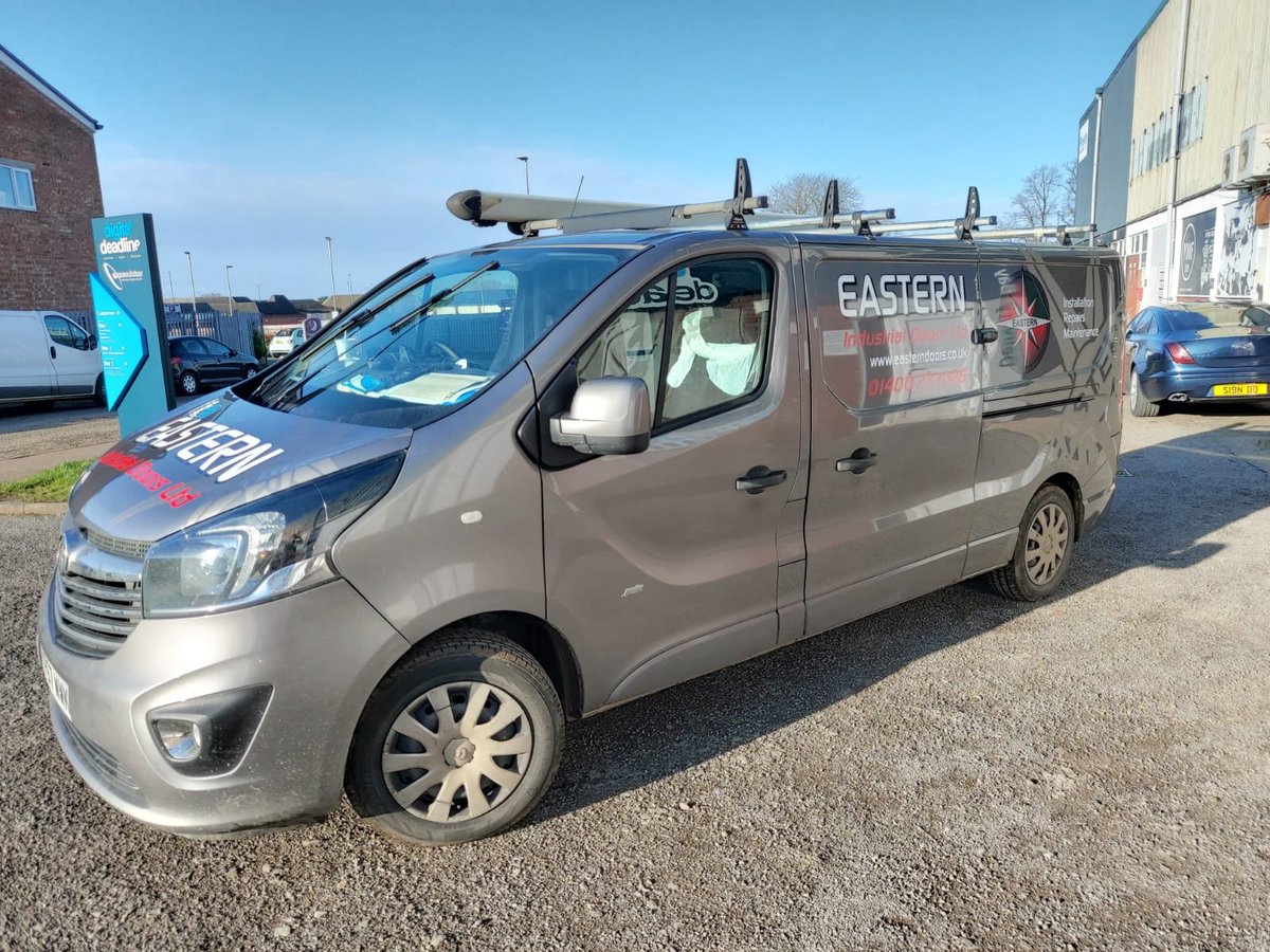 DigitalDeadline's tweet photo. A fantastic set of cut graphics giving maximum #advertising exposure on Eastern industrial doors Ltd  #vauxhall van. #IWrappedThis in  3M  wrap films. Get in touch to find out how #wevegotitcovered for you 01664 410088 https://t.co/t3yGNO1nre https://t.co/nNMB6Zyo8k