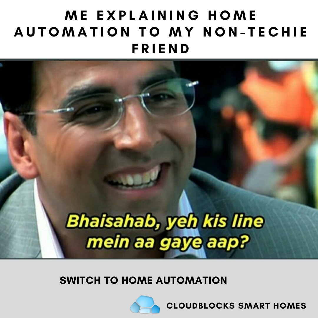 cloudblocks_cb's tweet image. Bhai sahab kon c line mein aa gye? 😂😂😂😂

#homeautomation #homeautomationmeme #homeautomationindia