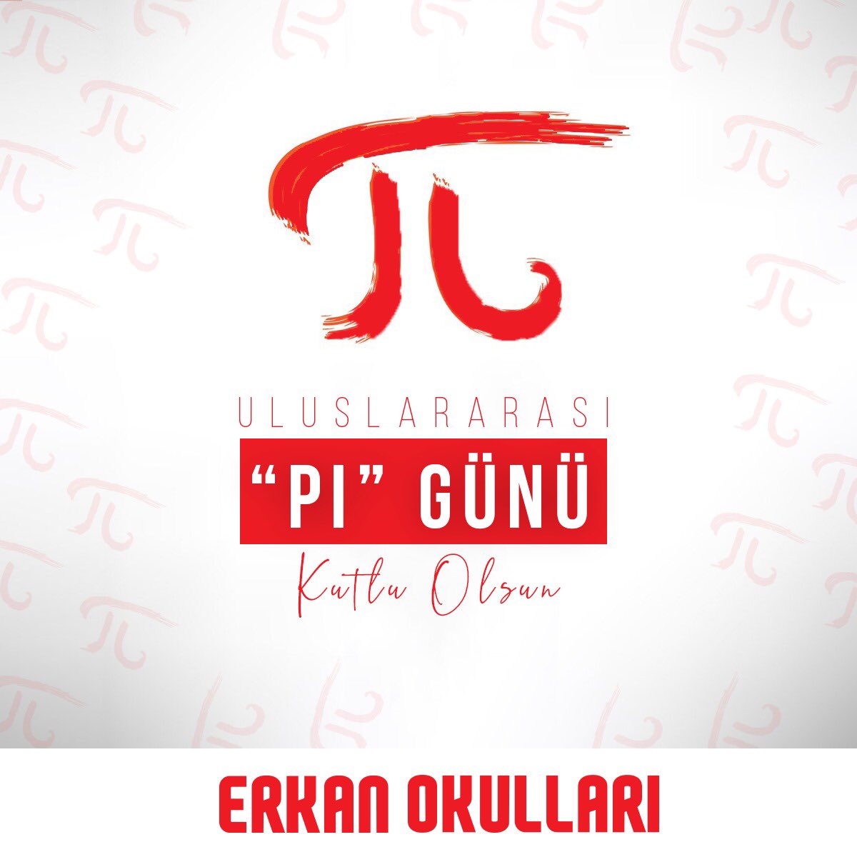 Dünya Pi Günü, matematik sabiti pi sayısı anısına kabul edilmiş ve her yıl 14 Mart’ta kutlanmaktadır. Amerikan tarih formatında bu günün 3/14 olarak geçmesi ve bunun pi sayısını anımsatmasıdır. #erkanokulları #erkankoleji #pisayısı #pigünü
