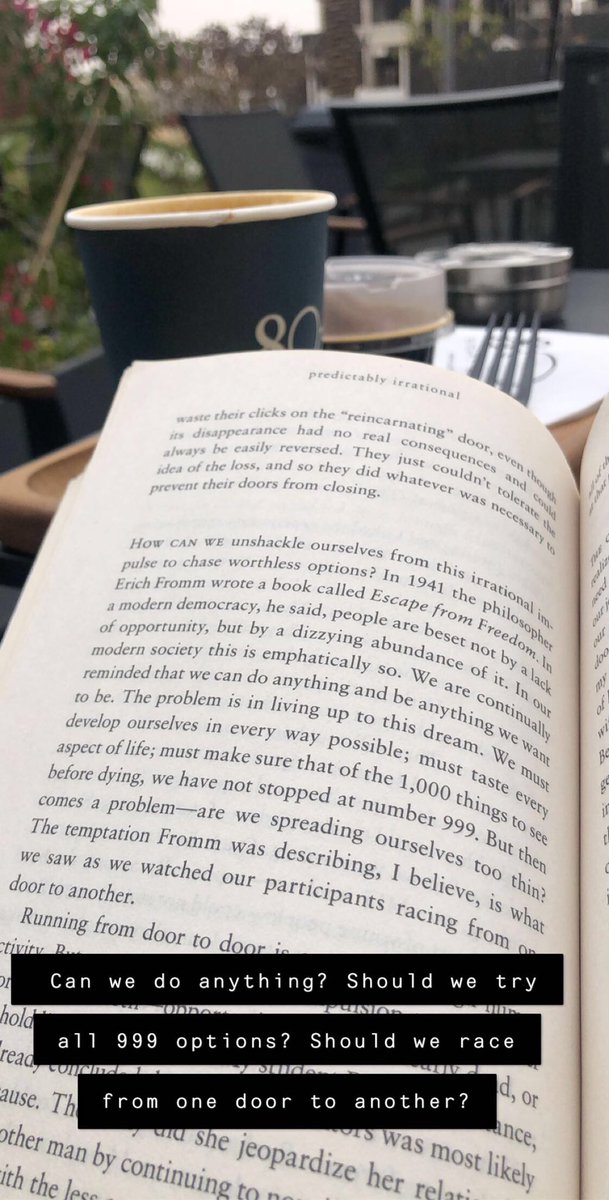 lawyeroverseas's tweet photo. #predictably_irrational are we spreading our lives too thin? The temptation from was describing I believe is what we saw as we watched racing from one door to another. https://t.co/FsH0UNwHzL
