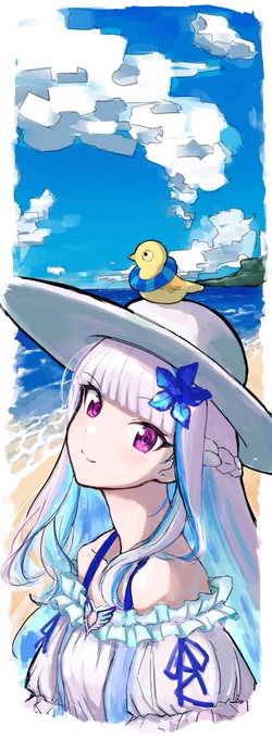 夏衣装描いた 夏衣装描きたくなったので(素直) #ヘル絵スタ 