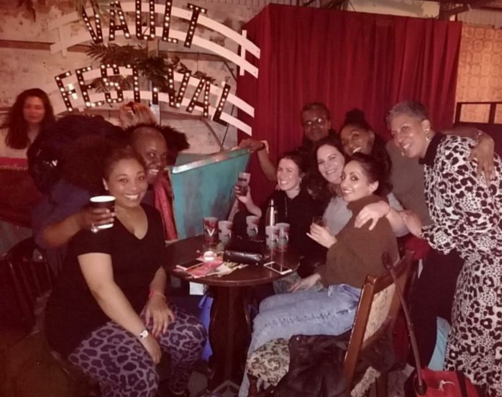 HyacinthJMyers's tweet photo. BLOOD RITES you missed out if you didn't see it. @Questlife2 is a great Writer, Director and Person overall. 

Talented Actors @Frederickach @KyriakiMitsou @MiaJerome @sharan_atwal @katiehurley Olivette, Julia and @LynaDubarry and Percussionist Aleana. https://t.co/N3Npn5nAUC