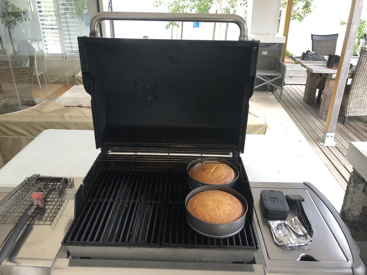 Our first ever weber cake.. ESKOM will not get the better of us.. boer maak n plan😉 .. Great day all!