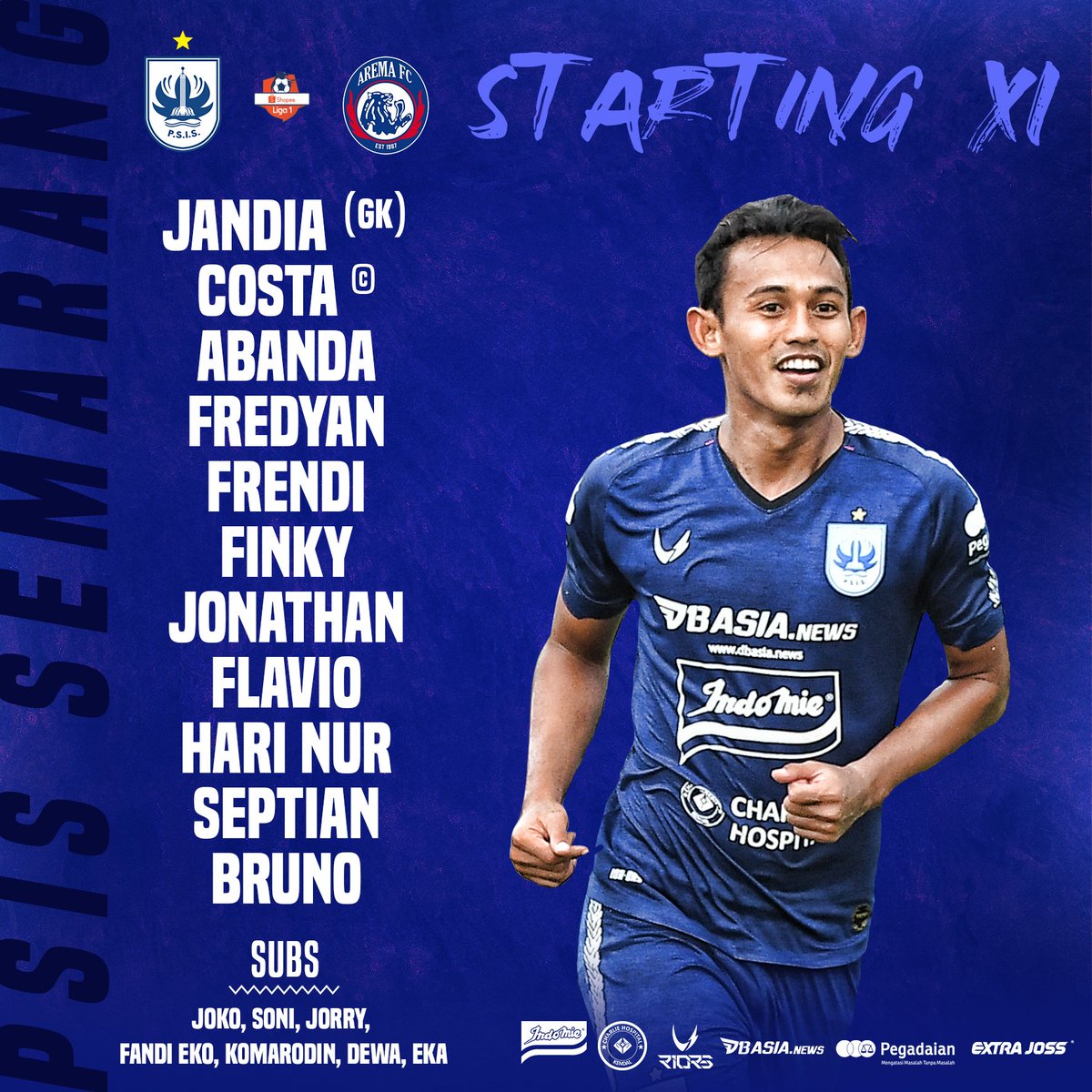 Starting eleven!!! 🔵🔥

#PSIS #YohIsoYoh #PSISDay #ShopeeLiga1