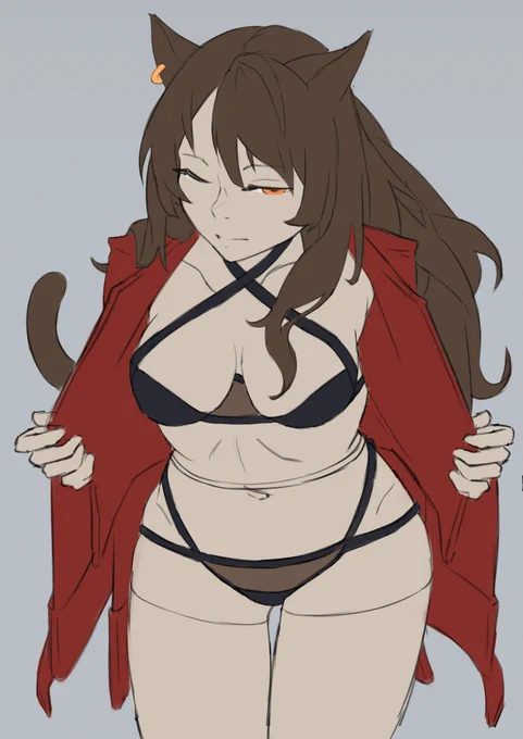 WIP for some Skyfire, I really wanted to see her in lingerie

#Arknights 
#明日方舟
#アークナイツ 